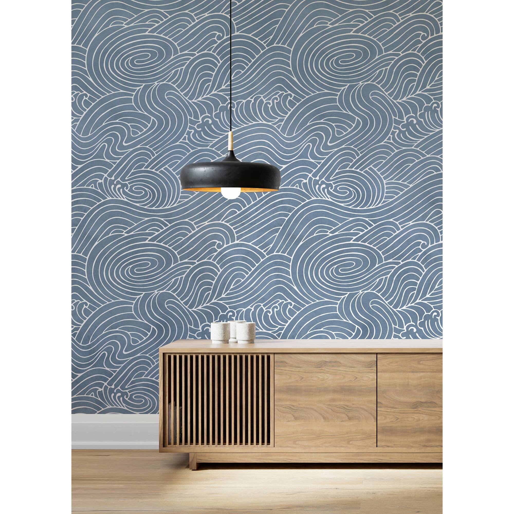 Katie Hunt Ocean Blue Waves Wall Mural